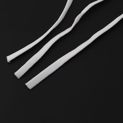 Blanco de Spandex del poliéster cordón elástico redondo de 1/8 pulgada